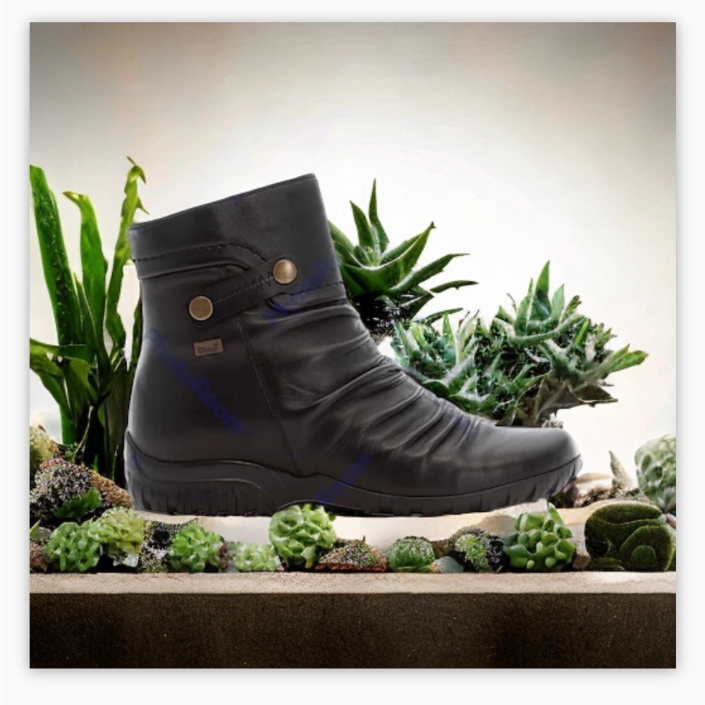 Rieker Black Leather Waterproof Winter Boot- Soft Lambswool lined!-Sz7.5 ๐โโ - Picture 5 of 16